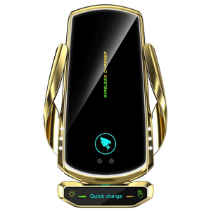 Gold Wireless charging holder front view